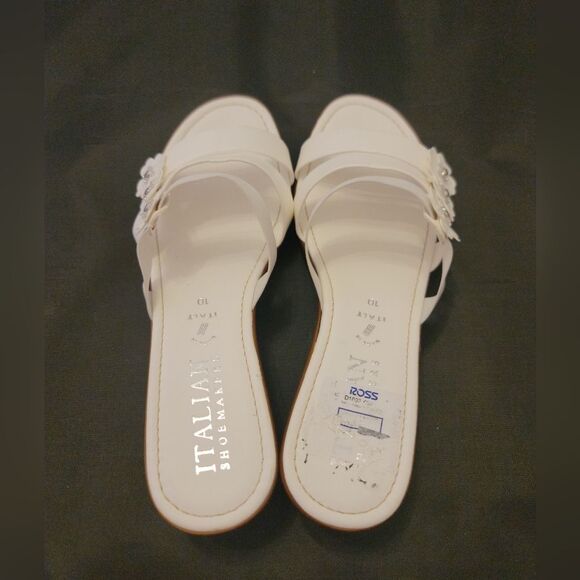 BRAND NEW ITALIAN SHOEMAKER SIDE FORAL DESIGN WEDGE SANDAL - Picture 4 of 15